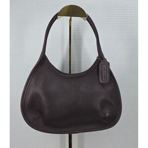Vintage Coach Ergo Shoulder Bag Mahogany Brown Leather Made in USA G7C-9027
